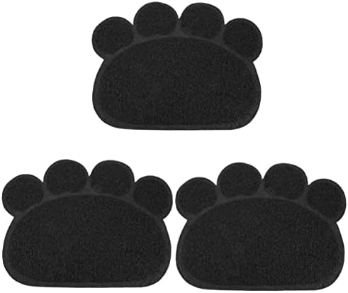  Cat Paw Design Mats: Cat Food Mat, Dog Food Mat, Non-Skid Spill Proof Pet Feeding Mat For Food And Water, Dog Placemat. This Cat Litter Mat Is Made Of Good Material, Very And Wont Tear Like Other Mats