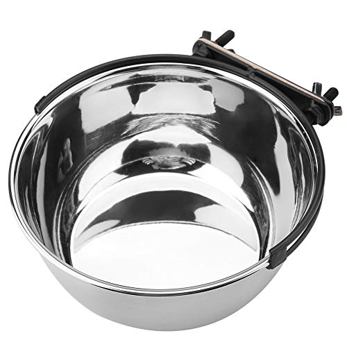  Haokaini Pets Feeder Bowl,Stainless Steel Small Cats Dogs Relief Transparent Stand Base Anti-Skid Raised Pets Food Water Dish