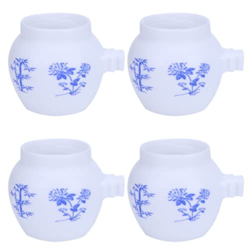  NOGRAX Parakeet Feeder 4Pcs Parrot Feeding Cups Birds Food Dish Parrot Feeders Bird Cage Water Bowl For Cockatiel Conure Budgies Parakeet Parrot Macaw Small Animal White Parakeet Bird Cage Feeder