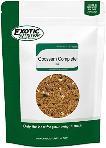  Exotic Nutrition Opossum Complete - Nutritionally Complete Healthy Pellet Diet - Food For Short-Tailed & Virginia Opossums (1 Lb.)