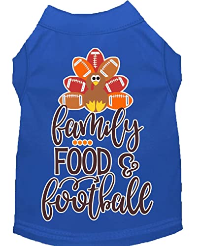  Family, Food, And Football Screen Print Dog Shirt Black XS
