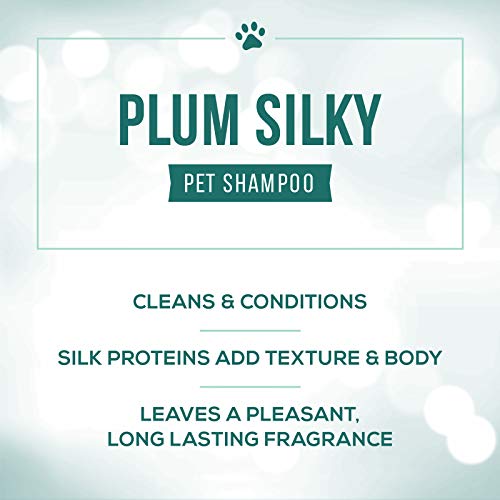 Nature's Specialties Plum Silky Ultra Concentrated Dog Shampoo Conditioner, Makes Up To 24 Gallons, Natural Choice For Professional Pet Groomers, Silk Proteins, Made In USA, 1 Gal