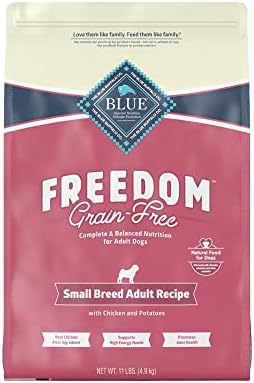  Blue Buffalo Freedom Grain Free Natural Adult Small Breed Dry Dog Food, Chicken 4-lb