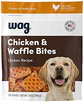  Amazon Brand - Wag Dog Treats Chicken And Waffle Bites 24oz