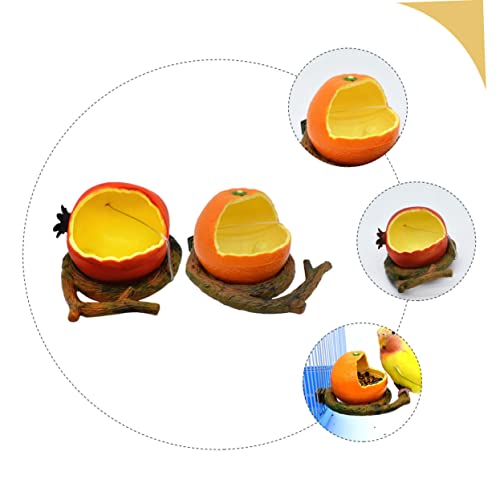  NOGRAX 4 Pcs Feed Portable Small Feeder Design Cup Parrot Cage Fruit Bowl Hamster Feeding Convenient For Animal Water Parakeet Dish Chinchilla Holder Lovely Birdcage Container Shaped Feeder