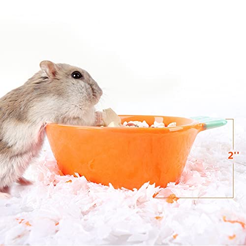  Rabbit Food Bowl - Ceramic Bunny Guinea Pig Hay Feeder Food Dish Water Bowl Chew Resistant Food Bowls Water Feeder For Rabbits, Guinea Pigs, Chinchilla, Ferrets (Big Carrot)
