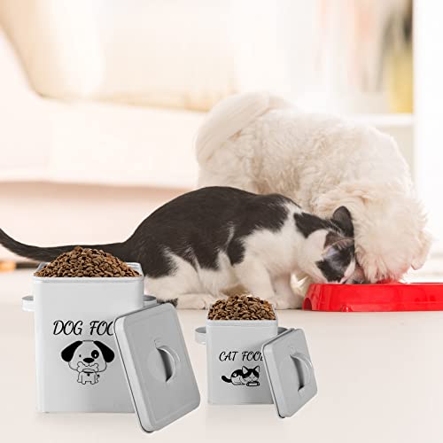  Metajar Pet Food Storage Container With 2 Dry Food Scoop,Dog Food Storage Bin With Lid And Handle,Durable Airtight Cat Food Container,Great Gift For Pet Owners