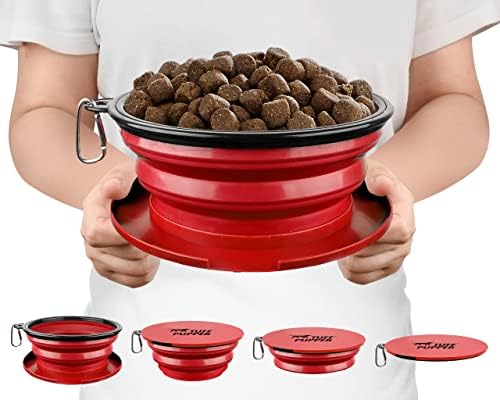  Tuff Pupper SuperBigSlurp - Collapsible Dog Bowls | Convenient Dog Travel Bowls W/Storage Lid | Keeps Pups Hydrated And Full | Portable Dog Water Bowls & Large Travel Bowls For Pets | Patent Pending