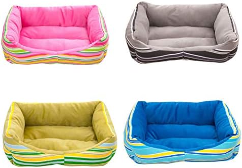  SENERY Winter Striped Beds For Large Dogs Washable Pet House Soft Warm Dog Mats Pad Merry Christmas Decor