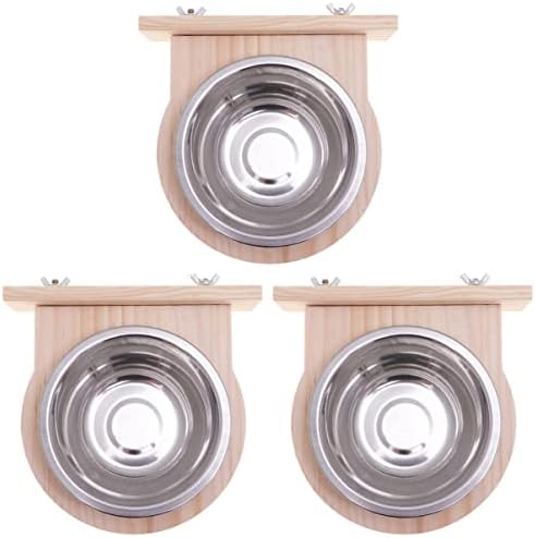  NOGRAX Feeders Water Conure Small For Parrot Cockatiel Steel Bowl Cage Budgies Macaw Holder Feeder Birds Pet With Stainless S Animal Bird Clamp Size Bowls Chinchilla Feeder (Color : As Shownx2pcs, S