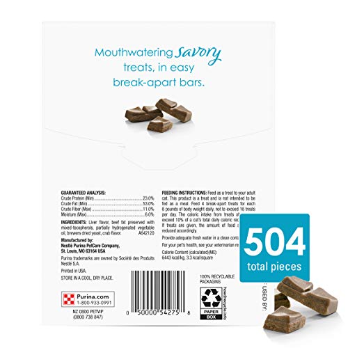  Purina Fancy Feast Limited Ingredient Cat Treats, Savory Cravings Beef & Crab Flavor - 9 Oz. Box