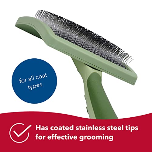  Coastal - Safari - Curved Firm Slicker Dog Brush, No Color, One Size (7.5" L X 4.5" W)