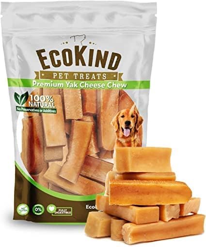  EcoKind Pet Treats Gold Yak Dog Chews | Grade A Quality, Healthy & Safe For Dogs, Odorless, Treat For Dogs, Keeps Dogs Busy & Enjoying, Indoors & Outdoor Use (Small (Pack Of 8))