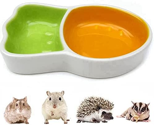  Rabbit Food Bowl - Ceramic Bunny Guinea Pig Hay Feeder Food Dish Water Bowl Chew Resistant Food Bowls Water Feeder For Rabbits, Guinea Pigs, Chinchilla, Ferrets (Big Carrot)