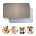  JT Pet Guinea Pig Cage Liner - Pack Of 2 Washable Pee Pads For Dogs, Smooth Fleece Guinea Pig Bedding For Cage & Crates, Reusable & Waterproof Puppy Pee Pads - 36x24 Inches, Brown Grey