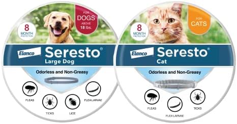  Seresto Large Dog Vet-Recommended Flea & Tick Treatment & Prevention Collar For Dogs Over 18 Lbs. | 8 Months Protection