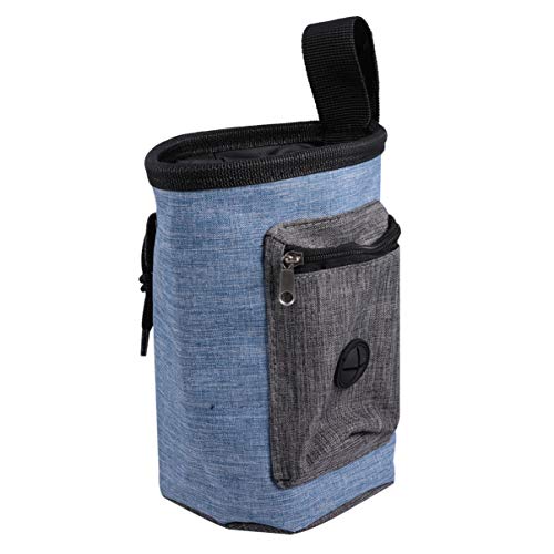  Balacoo Bag Portable Blue Multi-Function Pet Carries Snacks Snack Bag, Treat Accessories Training, Dispenser, And Built-in Outdoor Bag Poop Draw Dog Storage Design Training Toy - Food