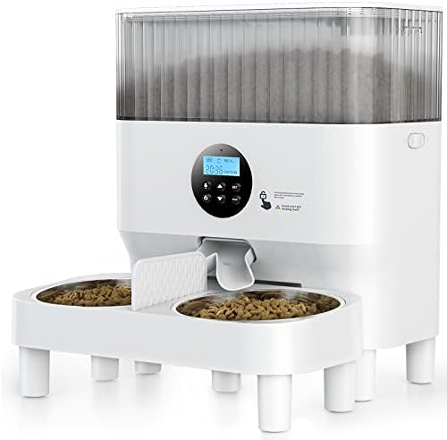  Sobralik Automatic Cat Feeders, Smart Timed Automatic Dog Feeder, HD Camera Voice And Video Recording, Cat Food Dispenser Portion, 2.4G Wi-Fi Enabled App Control, 5L Capacity For Cats Dogs