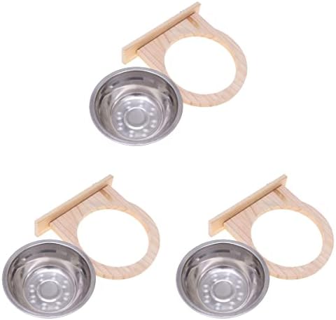  NOGRAX Feeders Water Conure Small For Parrot Cockatiel Steel Bowl Cage Budgies Macaw Holder Feeder Birds Pet With Stainless S Animal Bird Clamp Size Bowls Chinchilla Feeder (Color : As Shownx2pcs, S