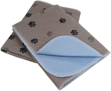  Washable Pee Pads Dogs With Puppy Grooming Gloves,Reusable,Waterproof,Non-Slip,Super Absorbing Pet Pads Dog Bed Mat,Whelping Pads,Dog Playpen Mat,Pee Pad For Guinea Pig Cage,(2-Pack) 18"X24"