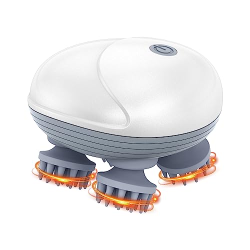  JXTZ Handheld Pet Massager For Dogs And Cats, Portable Electric Cat And Dog Massage Tool With With 4 Massage Heads, Electric Pet Massager Head And Back Scratcher For Tight Muscles And Stiffness