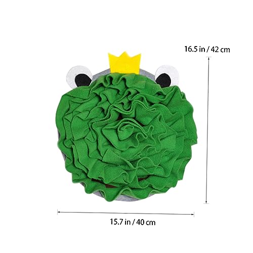  Ipetboom Frog Sniffing Pad Food Toy Frog Toy Dogman Toys Teething Toys For Puppies Dogs Nose Work Mat Dog Blanket Pet Leak Food Toy Pet Plaything Pet Food Leakage Toy Puzzle Green Plush