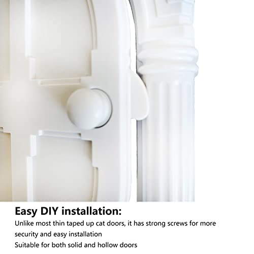  Pet Interior Door, Flapless Durable ABS Easy DIY Installation Arched Cat Door For Puppy For Indoor