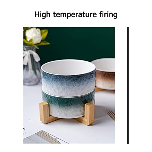  Weesama Cat Bowl Anti Vomiting, Raised Cat Food Bowls, Tilted Elevated Cat Bowl, Ceramic Pet Food Bowl For Flat Faced Cats, Small Dogs, Protect Pet's Spine, Dishwasher Safe (Green)