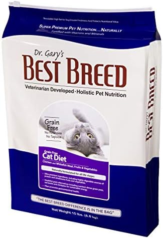  Best Breed Dr. Gary's Grain Free Cat Diet Slow-Cooked In USA [Natural Dry Dog Food For All Ages] Dark Brown 24 Lbs. (New)