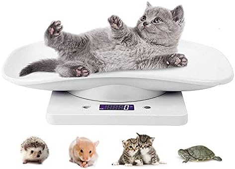  Digital Pet Scale, Cat Scale, Small Animal Weight Scale Portable Electronic LED Scales(Max. 22 Lbs), Multifunction Kitchen Scale For Weighing Puppy/Kitten/Hamster/Hedgehog/Tortoise/Food