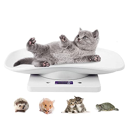  Digital Pet Scale, Cat Scale, Small Animal Weight Scale Portable Electronic LED Scales(Max. 22 Lbs), Multifunction Kitchen Scale For Weighing Puppy/Kitten/Hamster/Hedgehog/Tortoise/Food