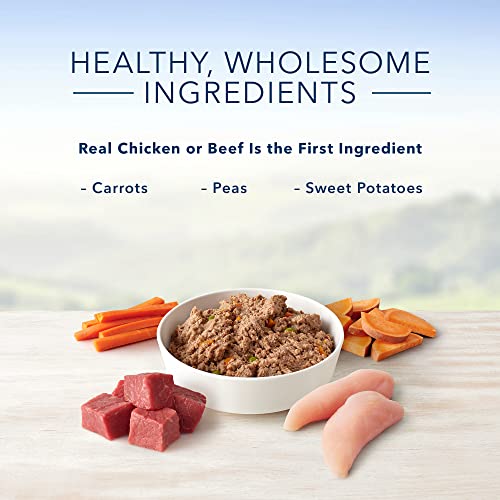  Blue Buffalo Homestyle Recipe Chicken & Beef Pate Wet Dog Food Variety Pack For Adult Dogs, Whole Grain, 12.5 Oz. Cans (6 Pack)
