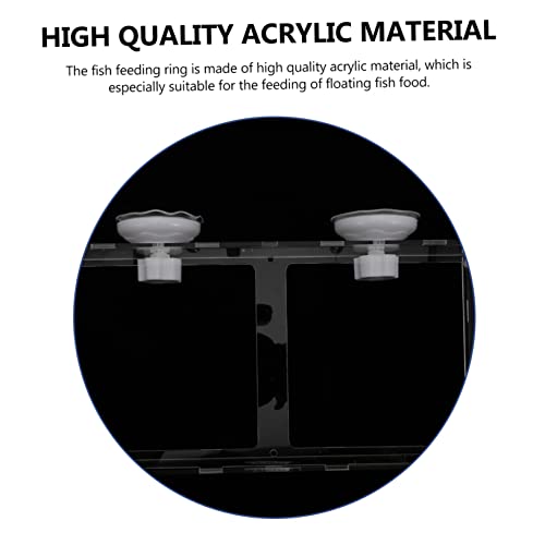  NOGRAX 1pc Fish Tank Feeding Ring Accessory Tray Reptiles Feeder Bowl Suction Cup Fish Feeder Transparent Shrimp Feeder Acrylic Freshwater Feeder