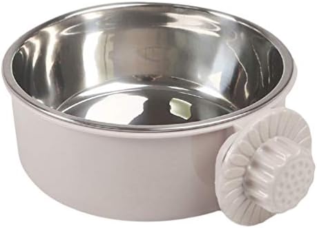  Baluue Rabbit Food Parrot Feeding Cups Birds Food Dish Stainless Steel Parrot Feeders Water Cage Bowls For Cockatiel Conure Budgies Parakeet Parrot Macaw Small Animal Chinchilla Size L Bunny Food