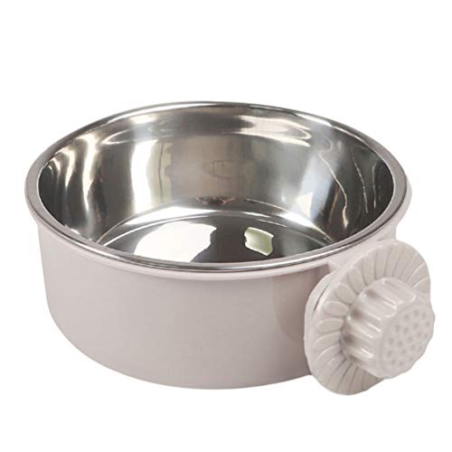  Baluue Rabbit Food Parrot Feeding Cups Birds Food Dish Stainless Steel Parrot Feeders Water Cage Bowls For Cockatiel Conure Budgies Parakeet Parrot Macaw Small Animal Chinchilla Size L Bunny Food