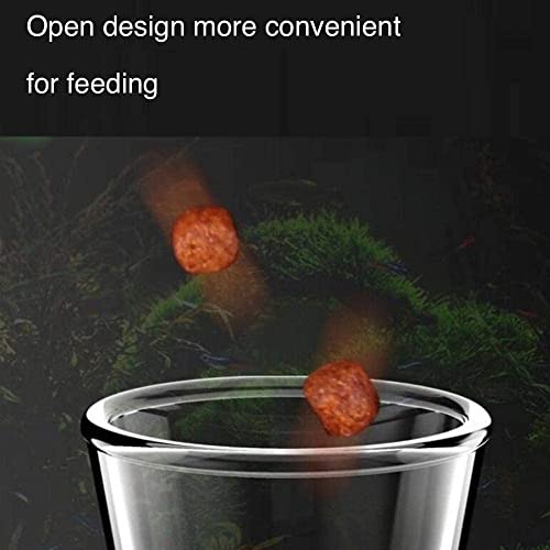 GENERIC 2in1 Shrimp Feeding Tube And Dish, Clear Crystal Glass Shrimp Feeder Tube Tray For Fish Tank Aquarium Shrimp (10in Feeding Tube + 60mm Dish)