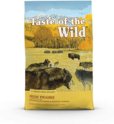  Taste Of The Wild High Prairie Canine Grain-Free Recipe With Roasted Bison And Venison Adult Dry Dog Food, Made With High Protein From Real Meat And Guaranteed Nutrients And Probiotics 28lb