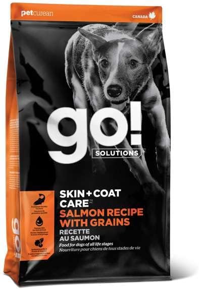  GO! SOLUTIONS Skin + Coat Care - Dry Dog Food, 25 Lb - Salmon Recipe With Grains For All Life Stages - Complete + Balanced Nutrition For Dogs