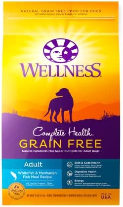  Wellness Complete Health Grain-Free Dry Dog Food, Natural Ingredients, Made In USA With Real Meat, For All Lifestages (Chicken, 24-Pound Bag)