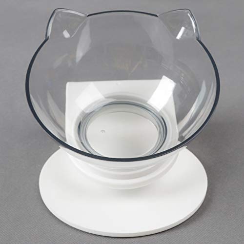  Balacoo Tilted Cat Feeder Puppy Feeder Water 15° Tilted Cat Food Bowl Tilting Neck Cat Food Water Bowls Raised Pet Feeder Bowl For Cats And Dogs (White) Water Bowl Water Dispenser
