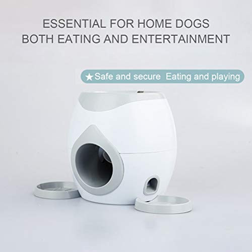  Newooh Automatic Pet Feeders, Food Dispenser For Dog Cat Small Animals, Fetch Tennis Ball Launcher Dog Training Toys, Interactive Throwing Ball Machine