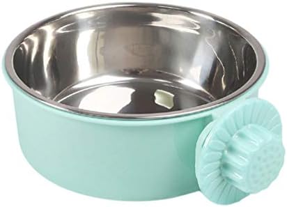  Baluue Rabbit Food Parrot Feeding Cups Birds Food Dish Stainless Steel Parrot Feeders Water Cage Bowls For Cockatiel Conure Budgies Parakeet Parrot Macaw Small Animal Chinchilla Size L Bunny Food