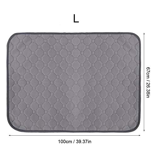  Pet Pee Pad Washable Dog Pee Pads Reusable Puppy Dog Training Pads Waterproof Whelping Pads Absorbent Pet Training Mat With Anti Slip Bottom For Dog Cat(L Gray)