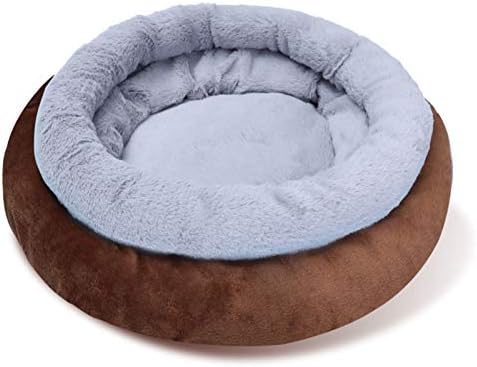  SONGBIRDTH Cat Round Litter Pad Small Dog Winter Sleeping Mat Anti-Slip Cattery Pet Supply,Breathable Cotton Blend,Removable Easy To Clean Orange S