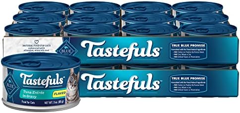  Blue Buffalo Tastefuls Natural Flaked Wet Cat Food, Salmon Entrée In Gravy 3-oz Cans (Pack Of 24)