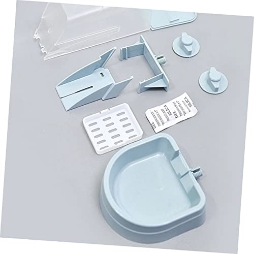  Parrot Food Cat Food Dispenser Automatic Feeder Dog Automatic Feeder Dog Food Plastic Sky-Blue Hanging Bowl Parakeet Food Cockatiel Food