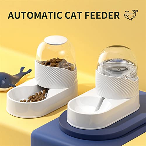  AYENCI Cat Automatic Water, Pet Automatic Feeder 2L Cat Automatic Dispenser Water Fountain Large Capacity Pet Bowls Dog Feeding Bowls Water Bottle (Color : A Food 2000ml)