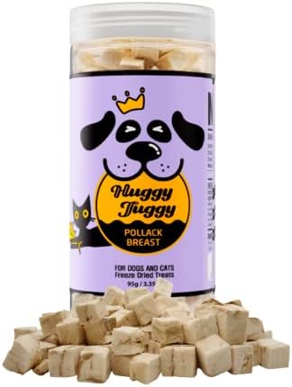  Huggy Tuggy Freeze Dried Chicken Breast Treats For Dog And Cat - Natural Single Ingredient Pet Food Pet Treat, High Protein - No Fillers, Preservatives, Or Additives, Gluten Free - 4.76 Oz