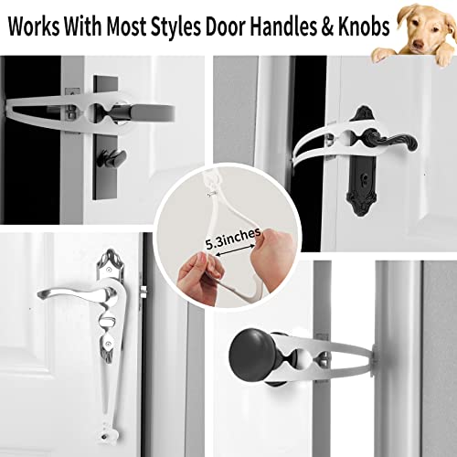  Cat Door Stopper - Ellasdan Cat Door Holder Dog Door Keeps Dogs & Kids Out Of Litter & Food, Cat Door Interior Door, Flexible Cat Door Latch (2 Packs）