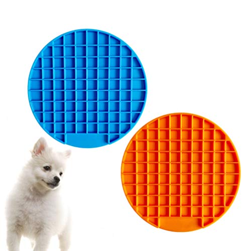  Puppy Feeder Feeder 2pcs Pet Slow Dog Bowl Silicone Food Cushion Slow Eating Pad Pet Slow Feeders Dog Slow Feeding Bowl Anti-Gulping Slow Feed Dog Bowl